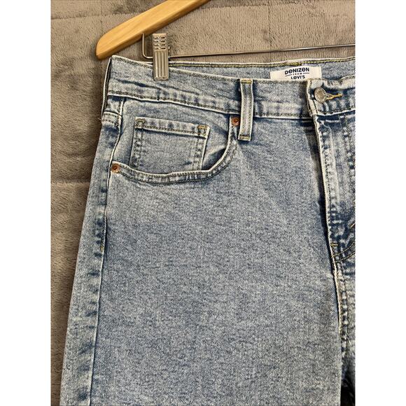 Denizen Levis Jeans Women's 10 Blue Stonewash 90's Loose Straight Stretch Denim - Picture 3 of 14